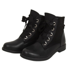 Schwarze Schnürstiefel 3103 Schwarz