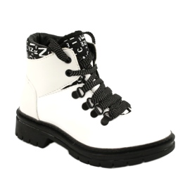 Drucken Sie modische weiße Stiefel Evento 20DZ60-3232 schwarz