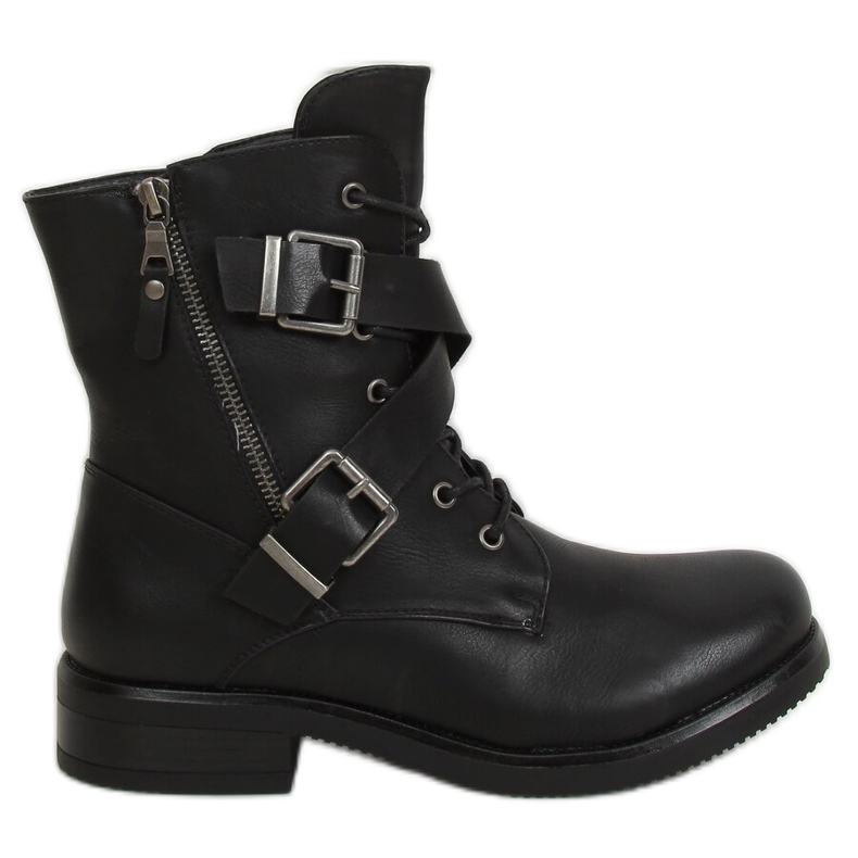 Schwarze Militärstiefel 88041 Schwarz