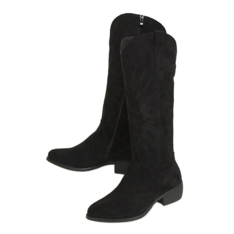 Schwarze Cowboystiefel 231-B0 Schwarz