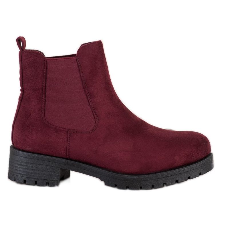 SHELOVET Bordeauxrote Chelsea-Stiefel