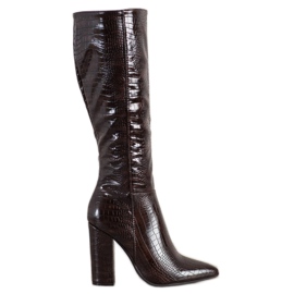 Seastar Stiefel mit Schlangenmuster schwarz