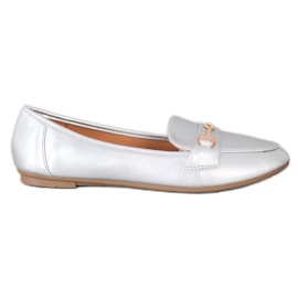 Clowse Stylische Schuhe aus Öko-Leder silber-