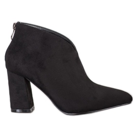 Goodin Stiefel mit hohen Absätzen aus Wildleder schwarz