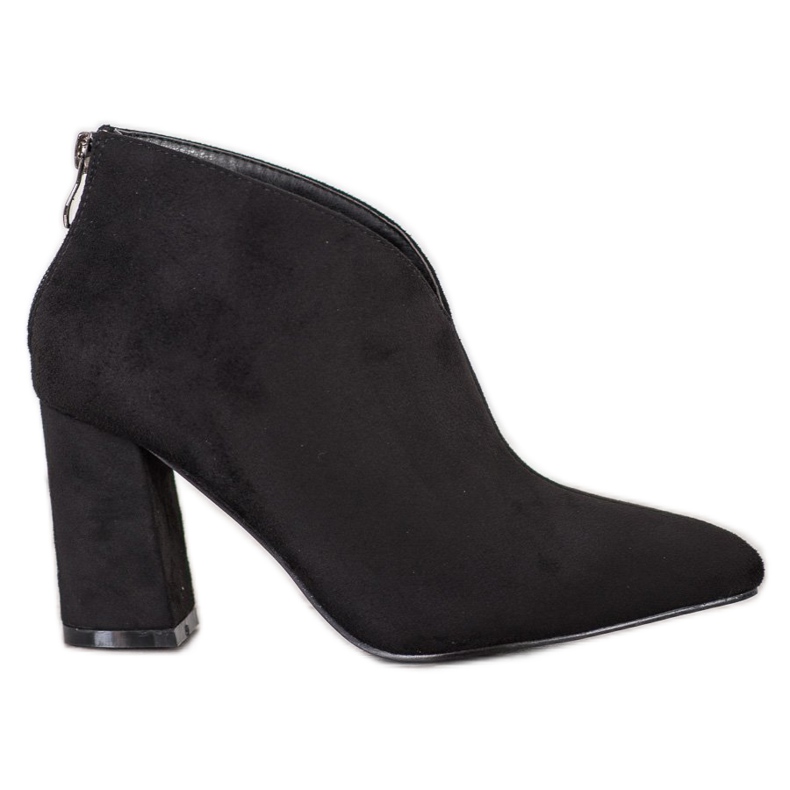 Goodin Stiefel mit hohen Absätzen aus Wildleder schwarz