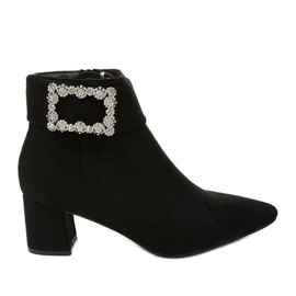 Schwarze Stiefeletten mit Antipodes-Reißverschluss