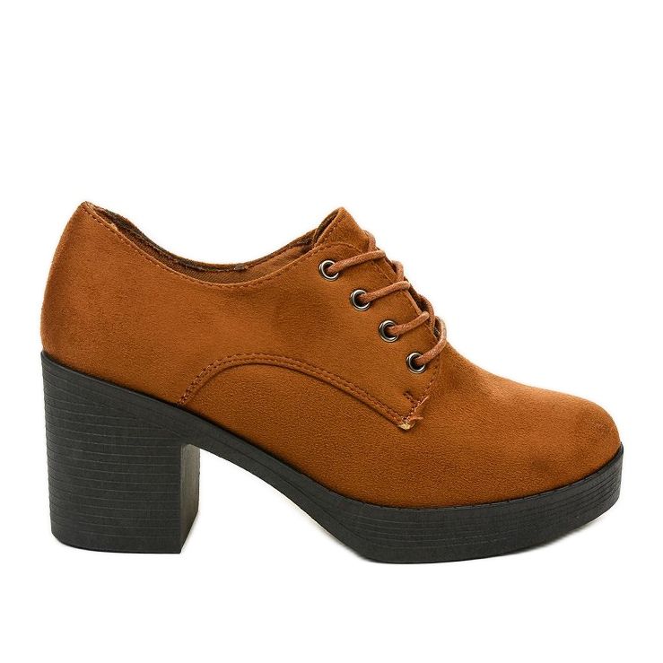 Kamelstiefel mit Schnürung am Thelvyn-Block braun