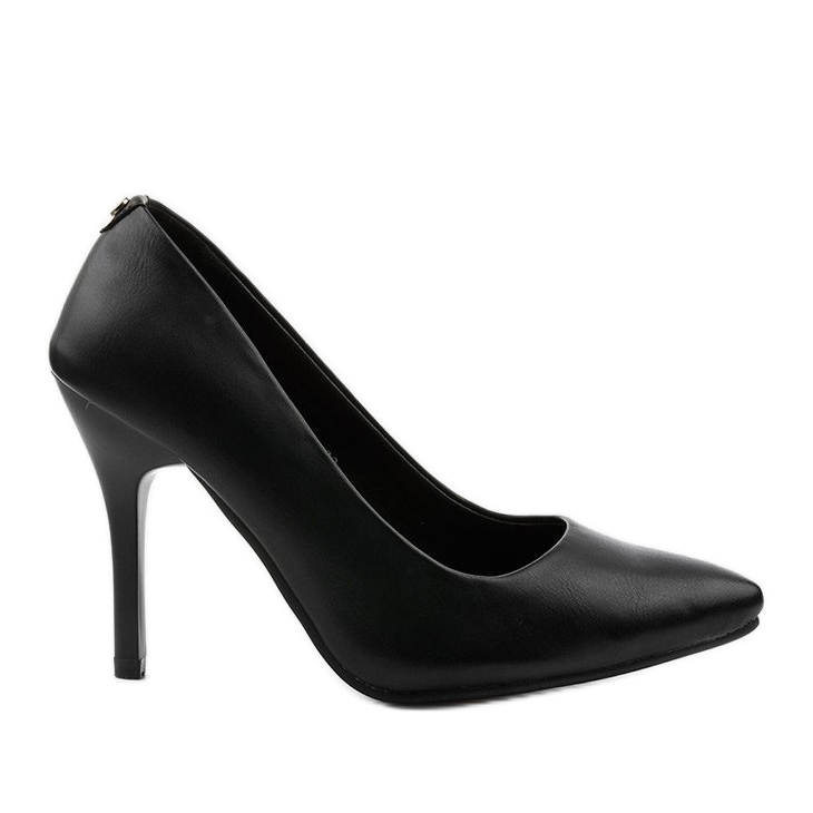 Schwarze klassische Evensplitter Heels