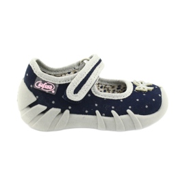 Befado Kinderschuhe 109P202 navy blau silber- grau
