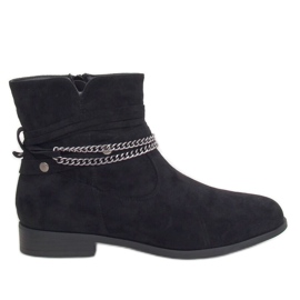 Schwarz Schwarze Damenstiefel 688-201 Schwarz