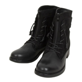 Schwarze Militärstiefel 88039 Schwarz