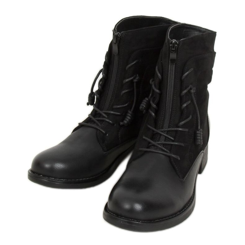 Schwarze Militärstiefel 88039 Schwarz