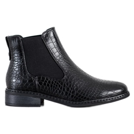 Goodin Chelsea-Boots mit Muster schwarz