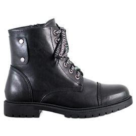 Goodin Schwarze Schnürstiefel