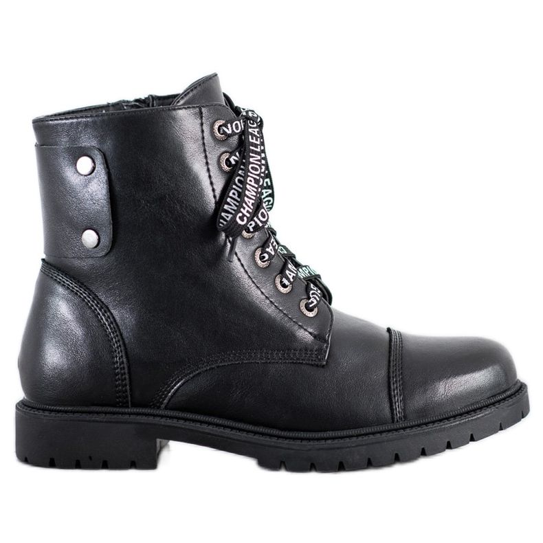 Goodin Schwarze Schnürstiefel