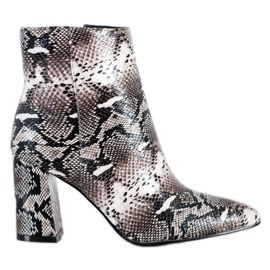 Goodin Stiefel im Spitz-Schlangen-Print mehrfarbig