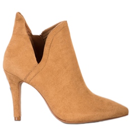 Bella Paris Stylische Stiefel auf einem hohen Absatz braun