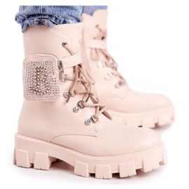 FS1 Damenstiefel On The Platform Beige Warm Seoul