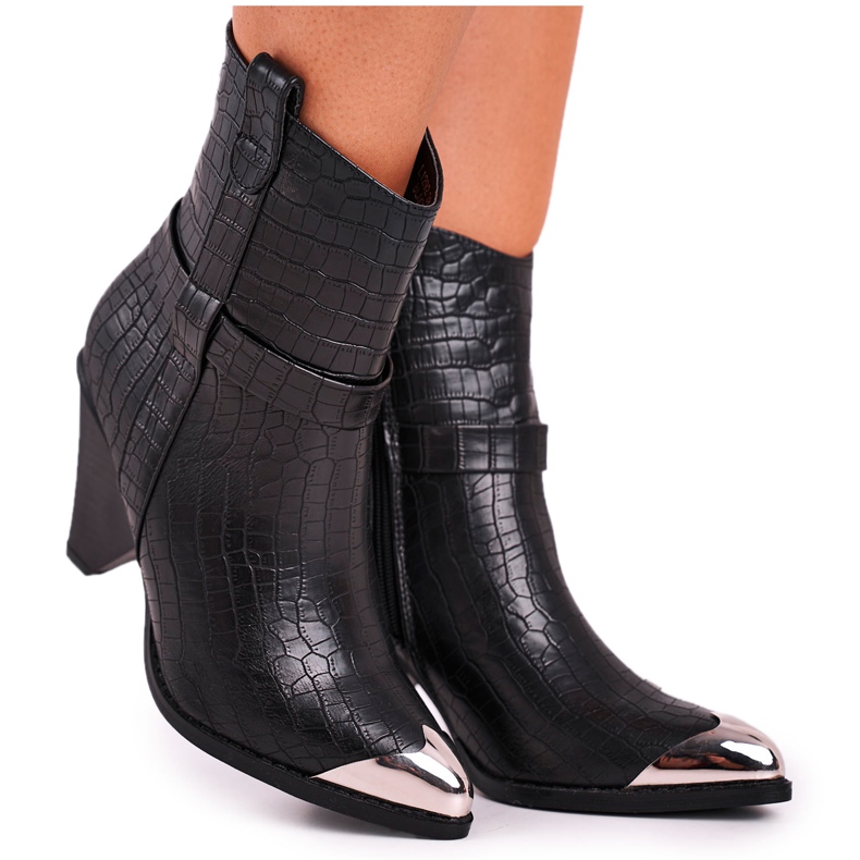 FG1 Damenstiefel High Steel Toe Print Schwarz Eternally