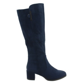 Wildleder marineblaue Stiefel Sergio leone KZ277