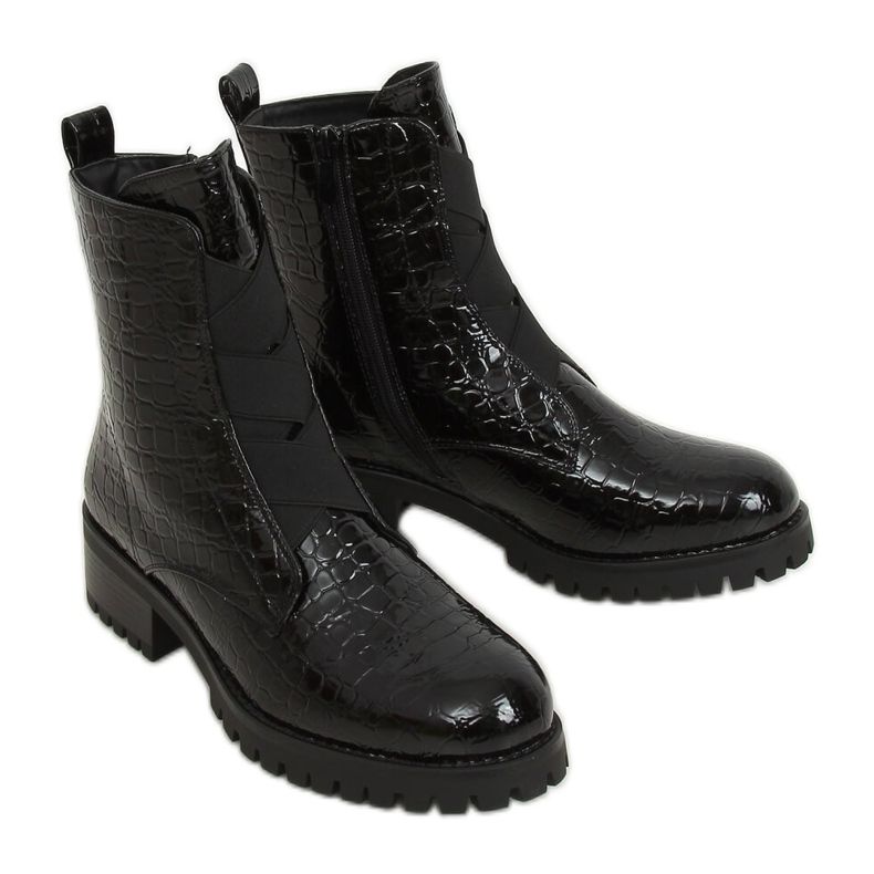 Schwarze Stiefel für Damen schwarz 0-368 Schwarz