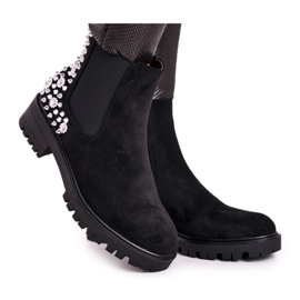 Ideal Damen Jodhpur-Stiefel mit Jets Black Lady In Black schwarz