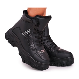 Marquiiz Damen-Sport-Schneestiefel mit Fell Black Euphoria schwarz