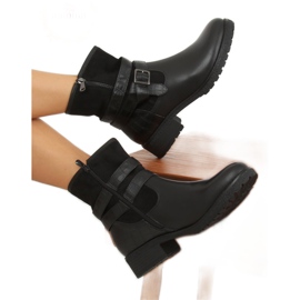Schwarze Militärstiefel für Damen 267 Schwarz
