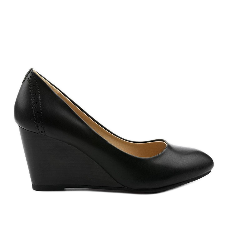 Schwarze Pumps am Affore Wedge