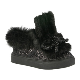 FRROCK Schwarze Mumi Warm Sneakers für Kinder