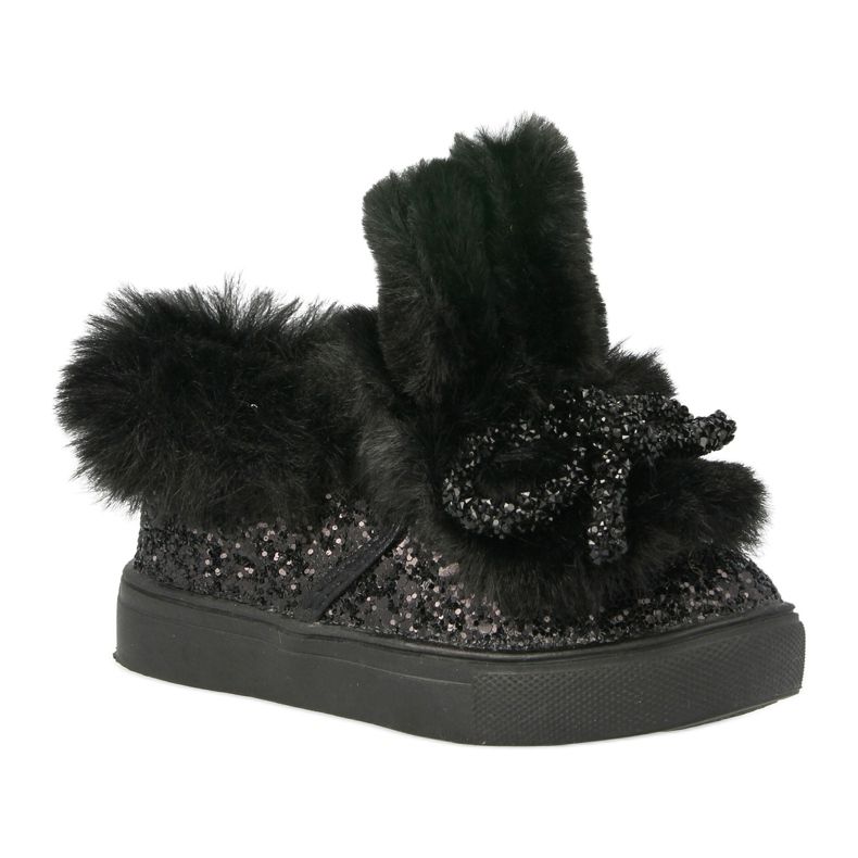 FRROCK Schwarze Mumi Warm Sneakers für Kinder