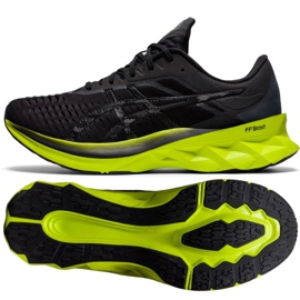 Laufschuhe Asics Novablast M 1011A681-003 schwarz grau grün