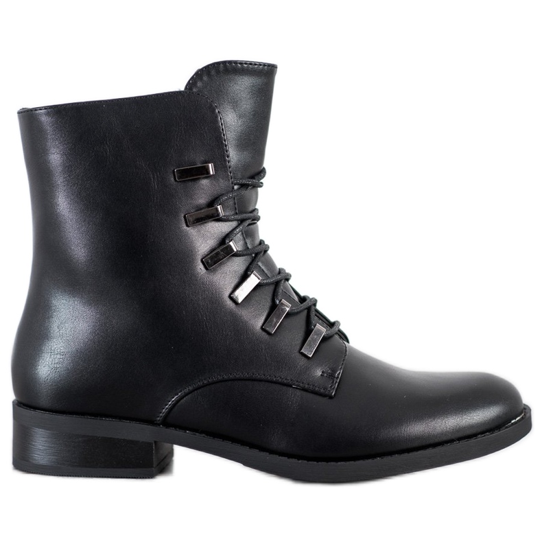 SHELOVET Klassische schwarze Stiefel