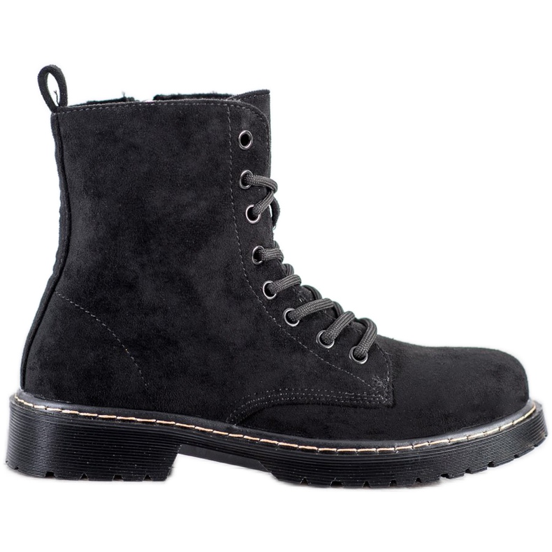 Small Swan Wildleder-Trapper schwarz