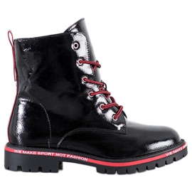 Goodin Lackierte Trapper schwarz rot