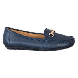 Clowse Blaue Mokassins mit Ornament marineblau