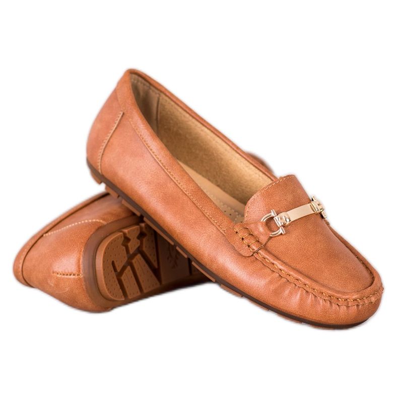 Clowse Camel Loafer mit Ornament braun