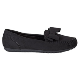 Fama Slipper mit Schleife schwarz