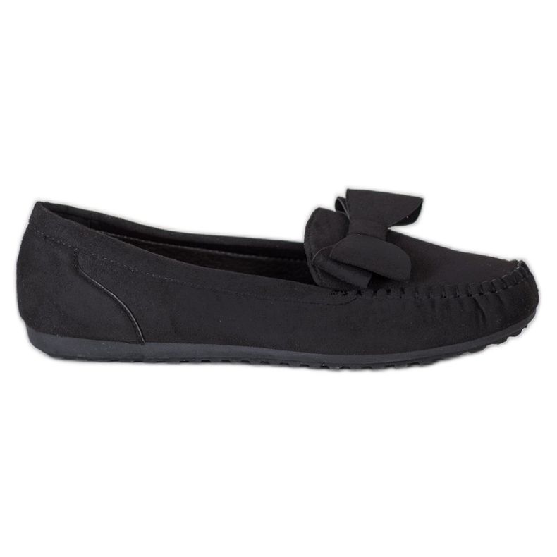 Fama Slipper mit Schleife schwarz