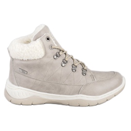 Arrigo Bello Warme Winterstiefel beige grau