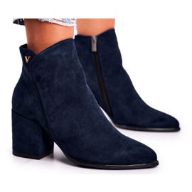 Vinceza Damen Stiefel Warm Eco Suede Navy Blue So Good marineblau