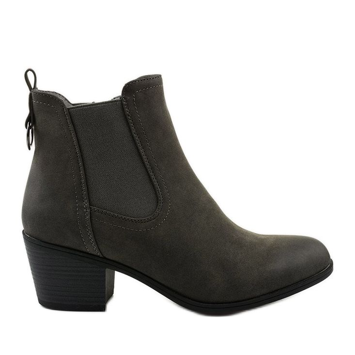 Graue Wildleder-Stiefeletten am Tarrenscribe-Pfosten