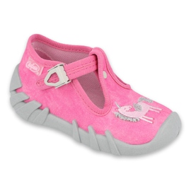 Befado Kinderschuhe 110P397 rosa silber- grau