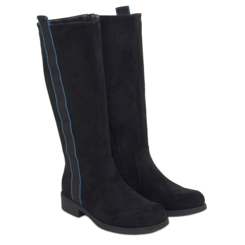 Damen Reitstiefel schwarz 7962-PG Schwarz