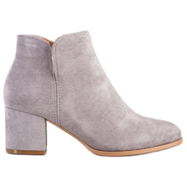 Bella Paris Stylische Stiefel mit hohen Absätzen grau