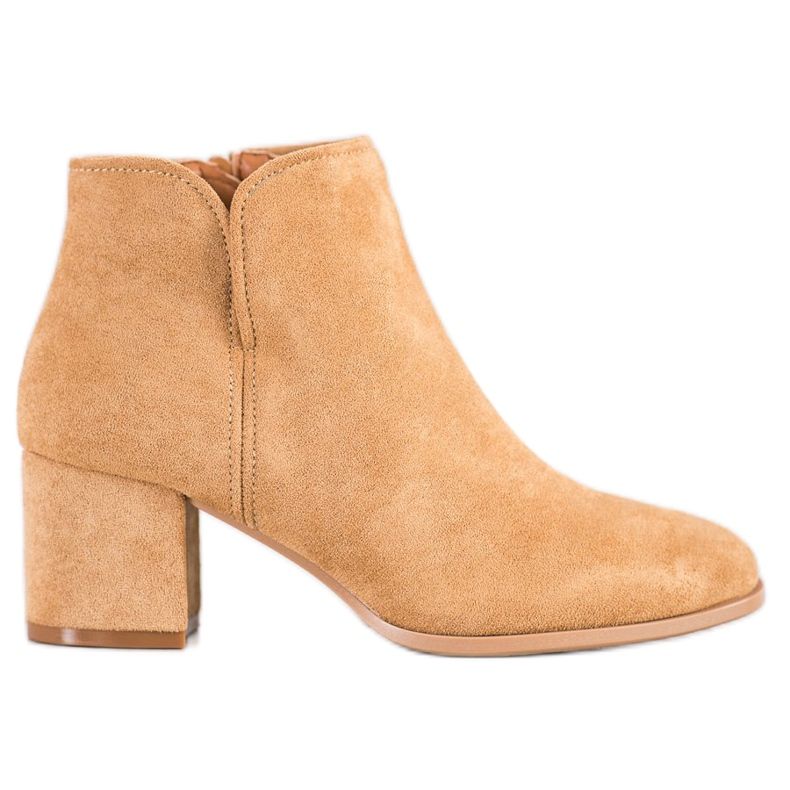 Bella Paris Stylische Stiefel mit hohen Absätzen beige
