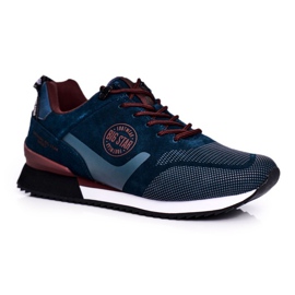 Sport Herren Sneaker Big Star Grün GG174549 marineblau