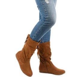 Camel Wildlederstiefel für Damen Russell Boots braun