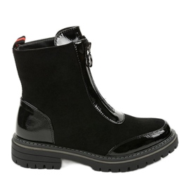 Schwarze isolierte Stiefel von Youngbend