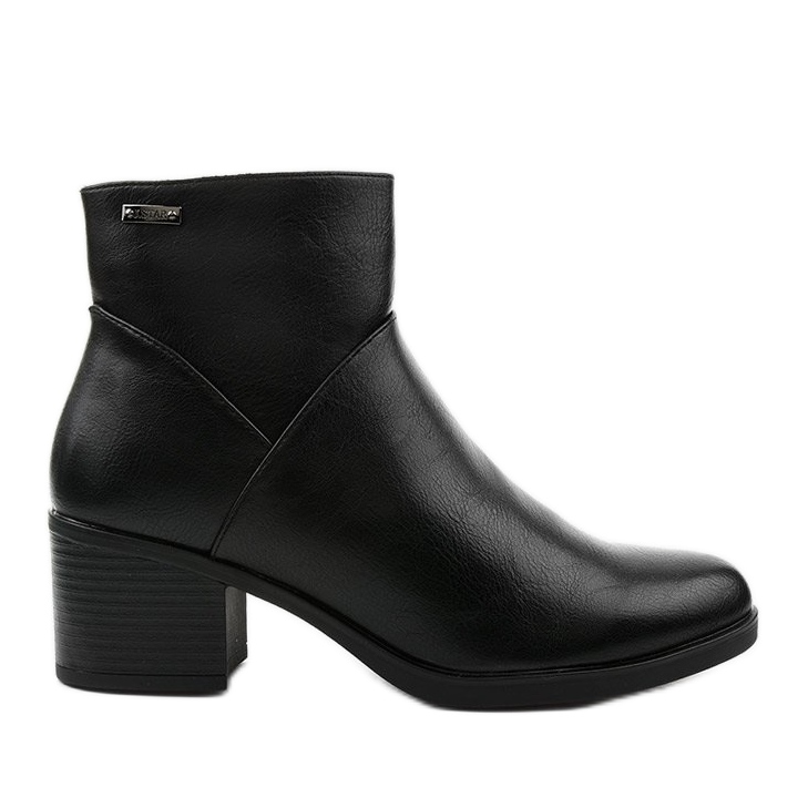 Schwarze isolierte Stiefel mit Suncutter-Reißverschluss